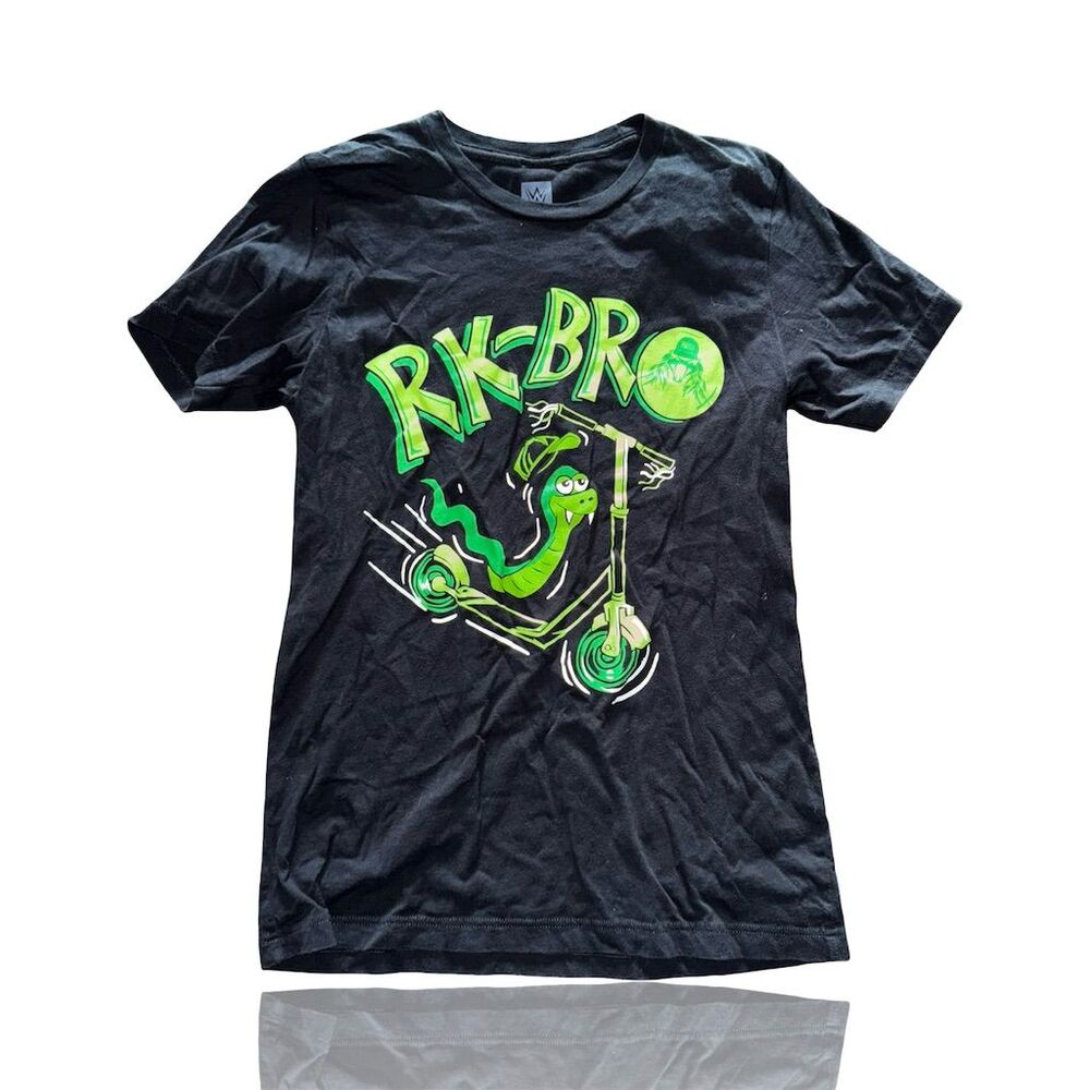 WWE RK-Bro "Scooter" Men's Black Graphic T-Shirt Size M